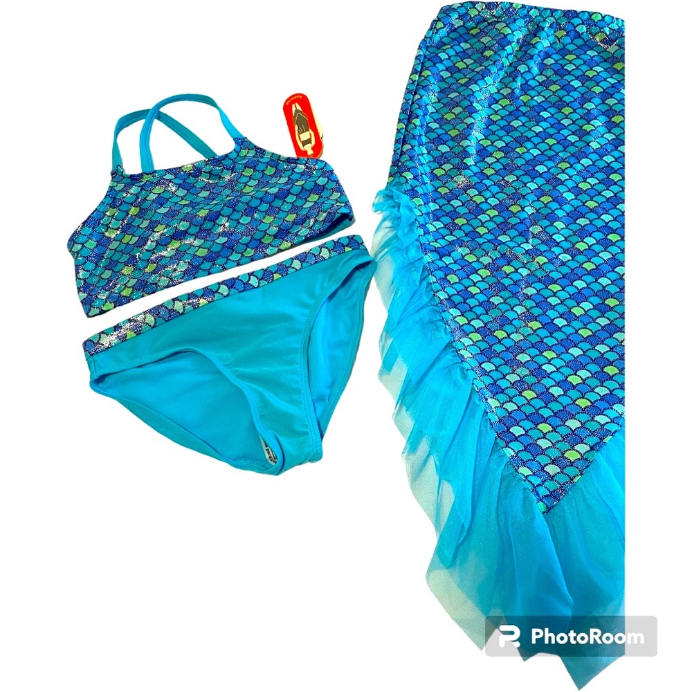 ✔️✔️NWT Wonder Nation Girls 3 piece Swimwear-size 10-12